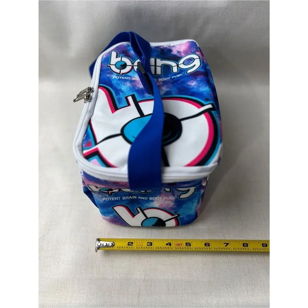 Bang Energy Galaxy Print Insulated Lunch Bag Cooler Blue Pink